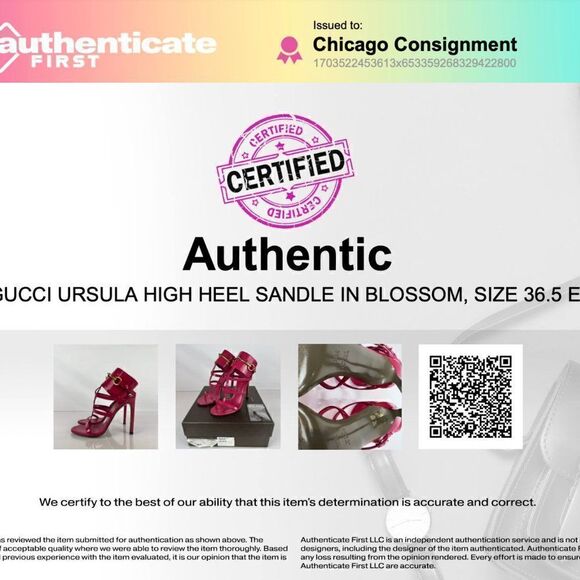 Gucci Ursula High Heel Sandle in Blossom, Size 36.5 EU/ 6 US - Picture 16 of 16